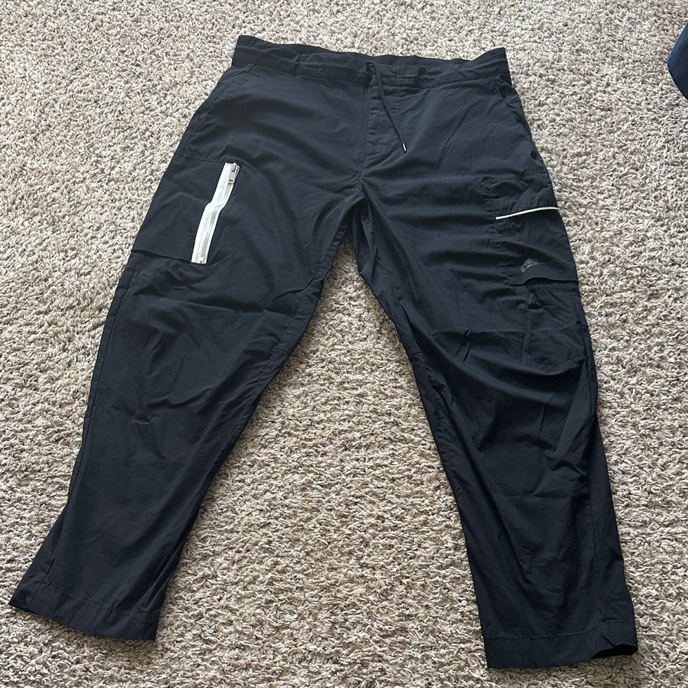 Nike Black Cargo Pants with White Accents